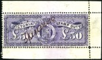 1884-1900 "Stamp Duty" recess printed £25 bluish g