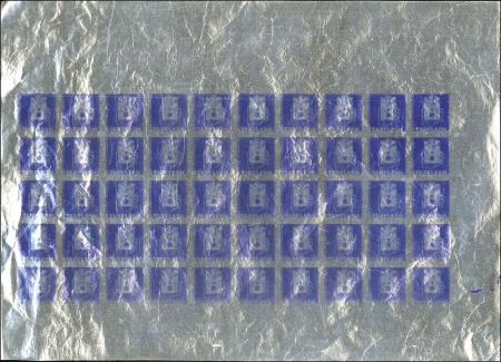 Stamp of Austria » 2nd. Republic 1961-1963 Proof print in blue on micro-thin metal 