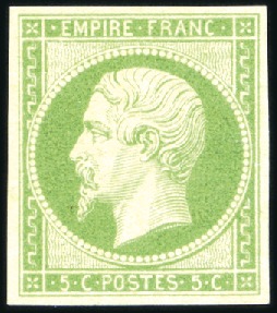 Stamp of France 5c Empire Non dentelé, neuf sans ch., TB, signé Ca