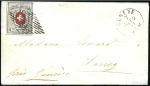 Stamp of Switzerland / Schweiz » "Waadt", "Neuenburg", "Winterthur" Neuenburg mit schwarzer Raute entwertet auf kl. Br