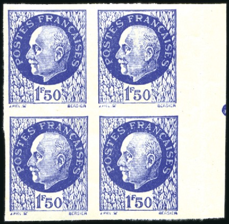 1942 Pétain 1F50 bleu sans la surcharge, non dente