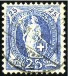1899-1902, 25C blau, gez. 11 1/2:11, mit sehr selt