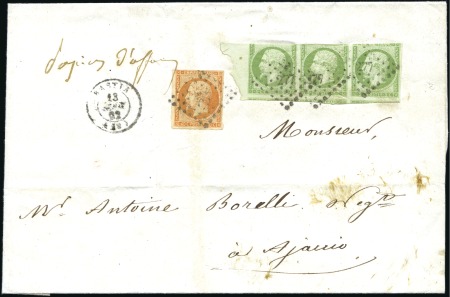 Stamp of France 1862 Bande pour envoi de Papiers d'affaires au 5è 