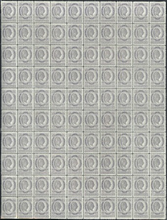 1891-1896 Issue complete set in sheets of 100 adhe