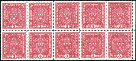Stamp of Austria » 1890-1918 Issues  1917 Definitives 2kr to 10kr in light colours each