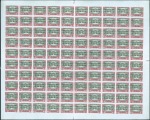 1908-13 Definitives 2kr red on olive in 2 IMPERFOR