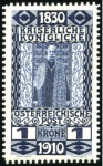 1910 Birthday Issue 50h, 60h and 1kr perf. proofs,