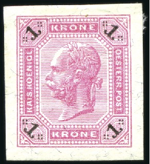Stamp of Austria » 1890-1918 Issues  1899 1kr red-rose in small format of Heller values