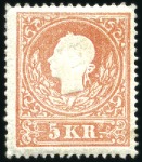 Stamp of Austria » 1859 Issue 1859 2kr yellow, 3s green, 5s rose, 10s brown and 