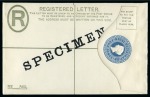 1884-1909 Postal Stationery: Collection of the UPU unused stationery incl. SPECIMENS
