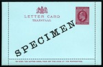 1884-1930 Postal Stationery: Collection of the UPU unused stationery incl. SPECIMENS
