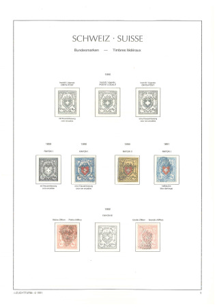 Stamp of Switzerland / Schweiz » Sammlungen 1850-1993, Hauptsächliche ungebrauchte Sammlung Schweiz