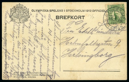 Stamp of Olympics » 1912 Stockholm » LBR. / STADION Cancels 16th DAY: 1912 (Jul 14) "STOCKHOLM / LBR. / STADION" special cancel