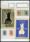 1940 Helsinki unique group of essays for unissued stamps