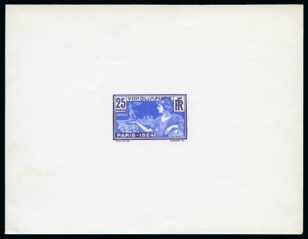 Stamp of Olympics » 1924 Paris » Essays and Proofs 1924 Paris 25c die proof in blue-grey and brown