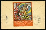 1912 Stockholm official vignettes on covers/cards (7)