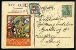 1912 Stockholm official vignettes on covers/cards (7)