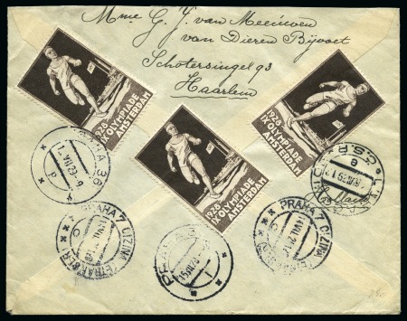 1928 Amsterdam group incl. Netherlands Olympic Committee front, Olympic cancels, etc