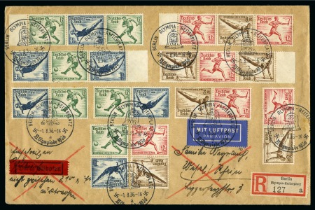 1936 Berlin "Olympic Bell" pictorial cancellation collection