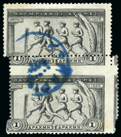 1906 Olympics stamps study of mispeforations