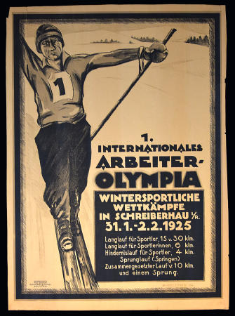 1925 1st Workers' Olympiad. Poster for the winter events