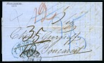 1850 cover sent from Livorno  via St.Gallen  to Bucurest