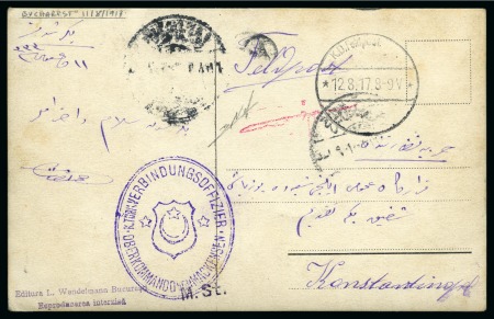 Bucharest - Bükreş : 1917 picture postcard sent by Turkish soldier 
