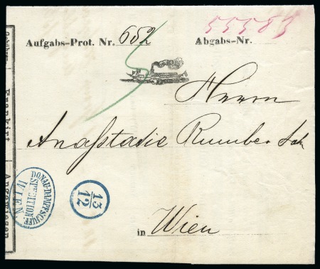 Bechet - Piquet : 1867 parcel form used from Bechet to Wien 