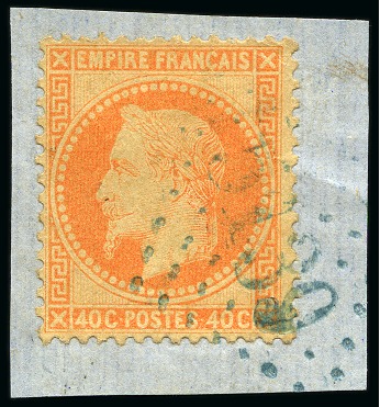 Constanta - Kustendje : large fragment bearing 1868 issue 