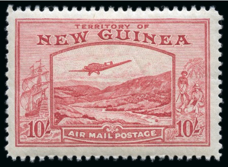 Stamp of New Guinea 1915-39 Old-time collection on three large hand-drawn