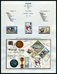 1966 WORLD CUP: Fantastic collection of stamps, covers, autographs and memorabilia in 3 albums