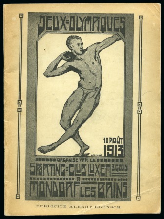 1913 (Aug 10) Sporting Club Luxembourgeois Jeux Olympiques programme