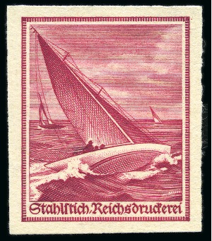 Stamp of Olympics » 1936 Berlin » Stamps "Stahlstich, Reichsdruckerei" (translating roughly as Steel Engraving, Reichs Printing Works) essay