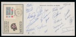 1970 WORLD CUP: Collection written up in 2 albums incl. autographs, stamps, covers, postcards, publicity, etc.