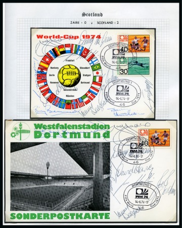 Stamp of Topics » Sport and Games » Football 1974 WORLD CUP: Collection written up in 2 albums incl. autographs, stamps, covers, postcards, publicity, etc.
