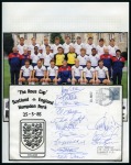 1986 WORLD CUP: Collection written up in an album incl. autographs (Maradona), stamps, covers, postcards, publicity, etc.