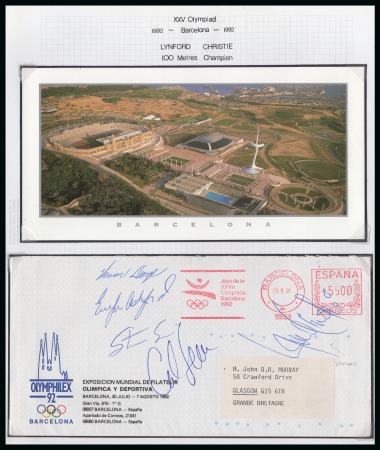 Stamp of Olympics » Collections & Miscellaneous Lots 1964-2012, Collection of (mostly) Football at the Olympics in 5 albums incl. autographs