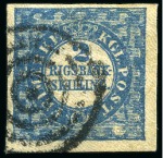 2Rbs Blue, Ferslew Printing, plate I, N°54, type 2,