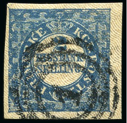 Stamp of Denmark » 2 Rigsbank Skilling 2Rbs Blue, Ferslew Printing, plate I, N°56, type 2,