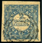 2Rbs Blue, Ferslew Printing, plate I, N°48, type 10,