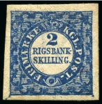 2Rbs Blue, Thiele Printing, plate II, N°18, type 4,