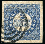 2Rbs Blue, Thiele Printing, plate II, N°72, type 6,