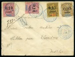 1895-1939, Lot de 12 lettres/entiers postaux/cartes postes avec affranchissements et cachets divers