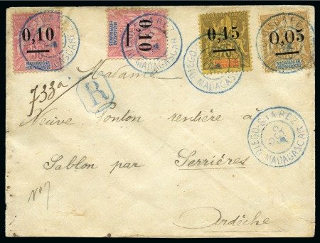 Stamp of Colonies françaises » Madagascar (Poste française) 1895-1939, Lot de 12 lettres/entiers postaux/cartes postes avec affranchissements et cachets divers