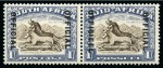 OFFICIALS: 1935-49 1s brown & blue "OFFICIAL / OFFICIAL" variety