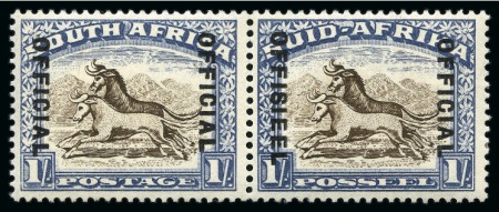 Stamp of South Africa » Union & Republic of South Africa OFFICIALS: 1935-49 1s brown & blue "OFFICIAL / OFFICIAL" variety