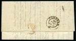 Stamp of Italian States » Tuscany 1851-52, 2 cr. azzurro chiaro su grigio, su lettera da Scarperia per Firenze del 23 dicembre 1853, con il rarissimo annullo muto ad undici sbarre inclinate 