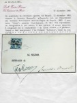 1860, 1/2 t. azzurro "Croce di Savoia", usato su circolare