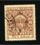 1942-43 Official 6p Chestnut with overprint printe