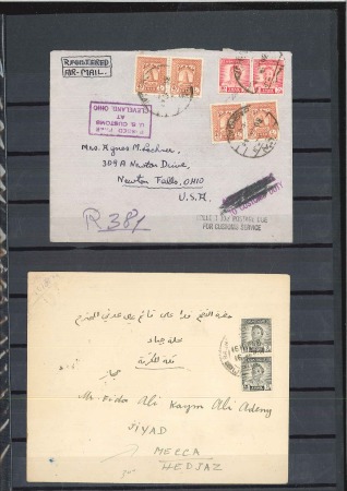 1934-58, Postal history collection of 60+ covers/c